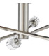 Zonda 6 Light Semi-Flush Brushed Nickel and Crystal-9