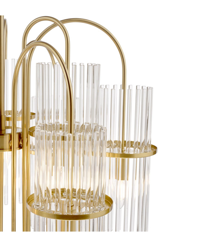 Eniola 9 Light Ceiling Pendant Natural Brass and Glass-8