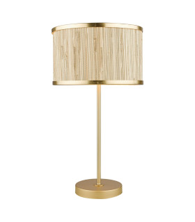 Fenella Table Lamp Gold Leaf With Seagrass Shade-1
