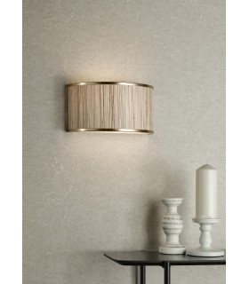 Fenella Wall Light Gold Leaf and Seagrass-2