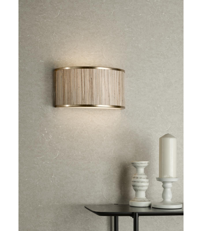 Fenella Wall Light Gold Leaf and Seagrass-2