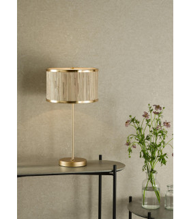 Fenella Table Lamp Gold Leaf With Seagrass Shade-2