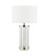 Enrico Rechargeable Table Lamp Polished Nickel and Glass With Shade LED-7