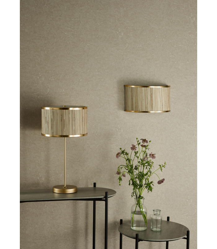 Fenella Wall Light Gold Leaf and Seagrass-5