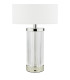 Enrico Rechargeable Table Lamp Polished Nickel and Glass With Shade LED-8