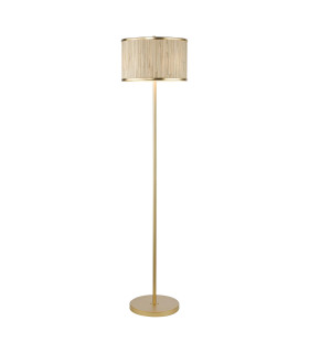 Fenella 3 Light Floor Lamp Gold Leaf and Seagrass-1