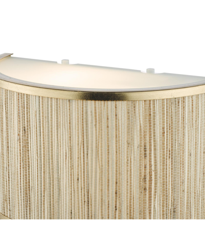 Fenella Wall Light Gold Leaf and Seagrass-9