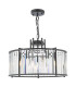 Kiran 5 Light Ceiling Pendant Satin Black and Crystal-1