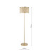 Fenella 3 Light Floor Lamp Gold Leaf and Seagrass-6