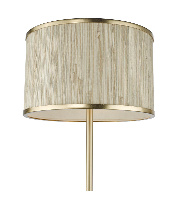 Fenella 3 Light Floor Lamp Gold Leaf and Seagrass-9