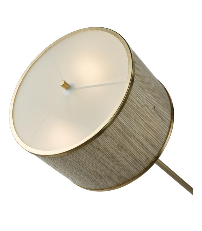 Fenella 3 Light Floor Lamp Gold Leaf and Seagrass-10
