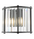 Kiran Wall Light Satin Black and Crystal-1