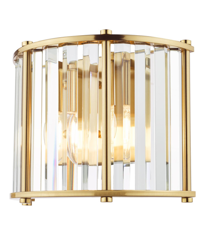 Kiran Wall Light Natural Brass and Crystal-1