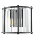 Kiran Wall Light Satin Black and Crystal-5