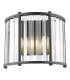 Kiran Wall Light Satin Black and Crystal-6