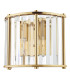Kiran Wall Light Natural Brass and Crystal-5