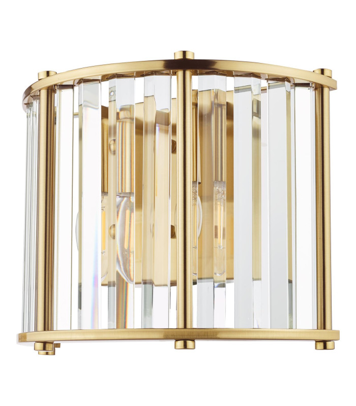 Kiran Wall Light Natural Brass and Crystal-5