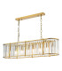 Kiran 7 Light Bar Ceiling Pendant Natural Brass and Crystal-1