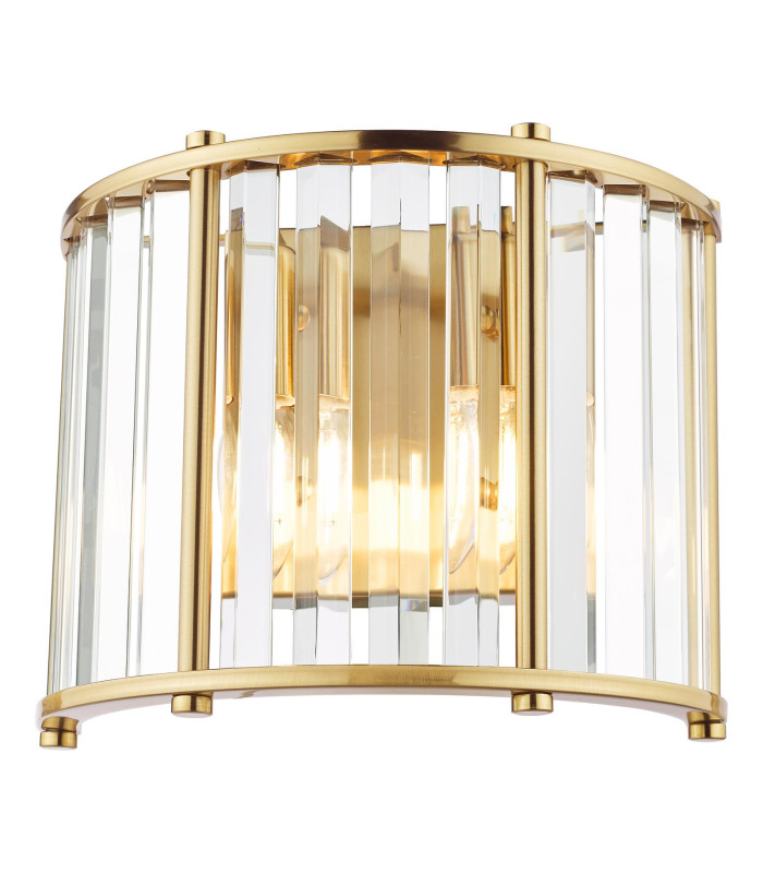 Kiran Wall Light Natural Brass and Crystal-6
