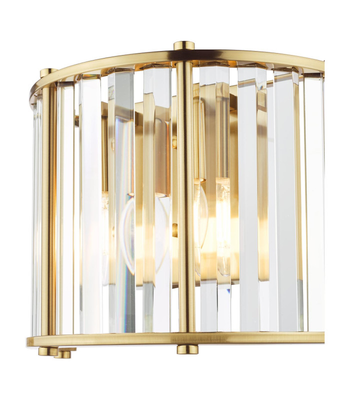 Kiran Wall Light Natural Brass and Crystal-7