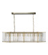 Kiran 7 Light Bar Ceiling Pendant Natural Brass and Crystal-7