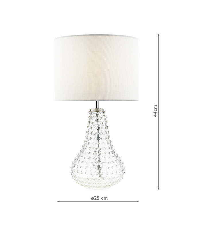 Kristina Table Lamp Textured Glass With Shade-4