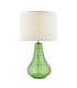 Kristina Table Lamp Green Glass With Shade-1