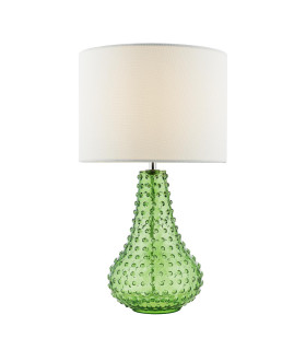 Kristina Table Lamp Green Glass With Shade-1