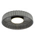 Leena Flush Satin Black and Smoked Ribbed Glass LED-1