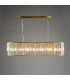 Kiran 7 Light Bar Ceiling Pendant Natural Brass and Crystal-10