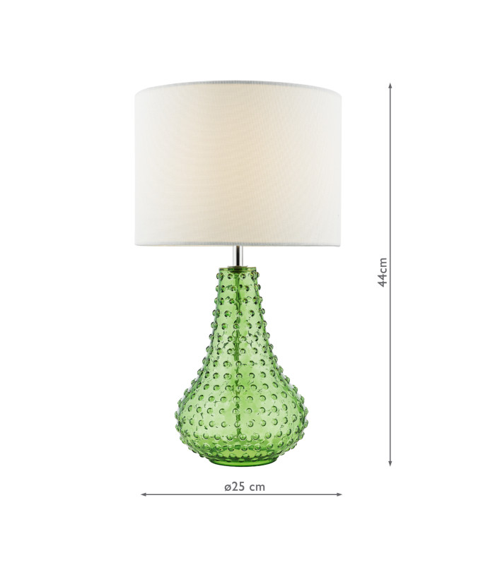Kristina Table Lamp Green Glass With Shade-4
