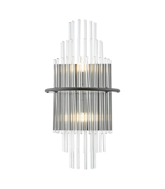 Lukas Wall Light Satin Black and Glass-1