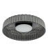 Leena Flush Satin Black and Smoked Ribbed Glass LED-5