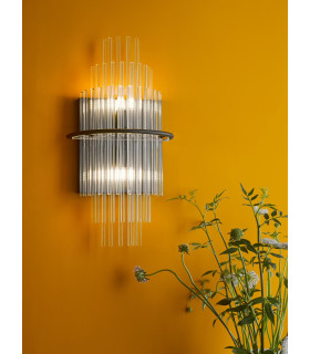 Lukas Wall Light Satin Black and Glass-2
