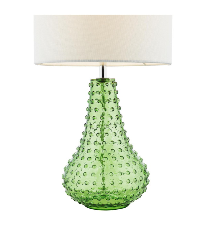 Kristina Table Lamp Green Glass With Shade-6