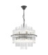 Lukas 13 Light Ceiling Pendant Satin Black and Glass-1