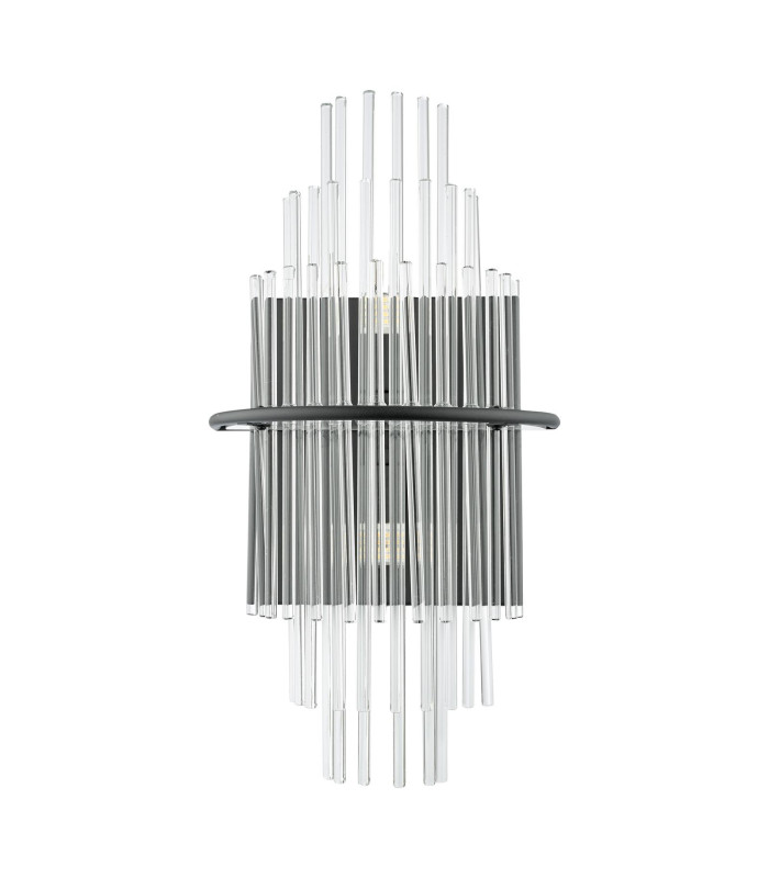 Lukas Wall Light Satin Black and Glass-5