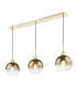 Lycia 3 Light Bar Ceiling Pendant Satin Gold and Gold Ombre Glass-1