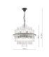 Lukas 13 Light Ceiling Pendant Satin Black and Glass-4