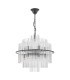 Lukas 13 Light Ceiling Pendant Satin Black and Glass-5