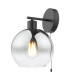 Lycia Wall Light Matt Black and Smoked Ombre Glass-1