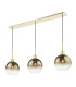 Lycia 3 Light Bar Ceiling Pendant Satin Gold and Gold Ombre Glass-5