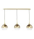 Lycia 3 Light Bar Ceiling Pendant Satin Gold and Gold Ombre Glass-6