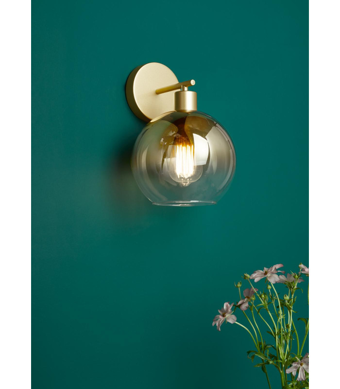 Lycia Wall Light Satin Gold and Gold Ombre Glass-2