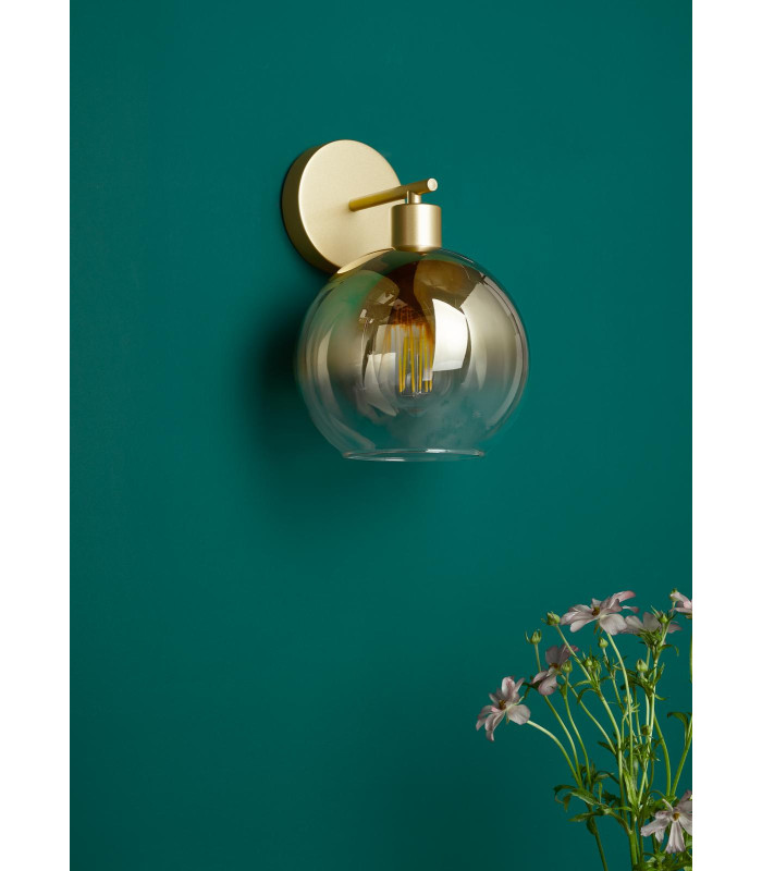 Lycia Wall Light Satin Gold and Gold Ombre Glass-3