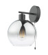 Lycia Wall Light Matt Black and Smoked Ombre Glass-5