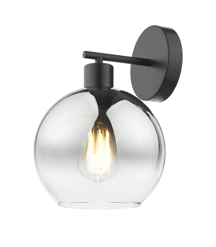 Lycia Wall Light Matt Black and Smoked Ombre Glass-6
