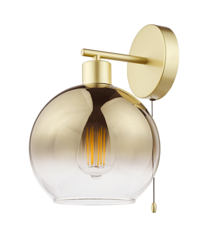 Lycia Wall Light Satin Gold and Gold Ombre Glass-5