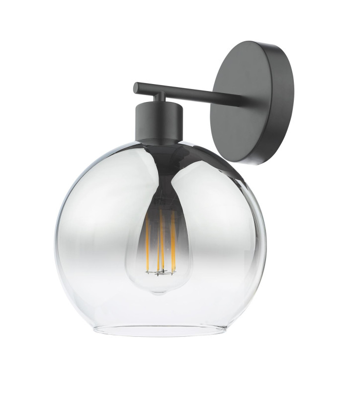 Lycia Wall Light Matt Black and Smoked Ombre Glass-7