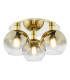 Lycia 3 Light Flush Satin Gold and Gold Ombre Glass-1